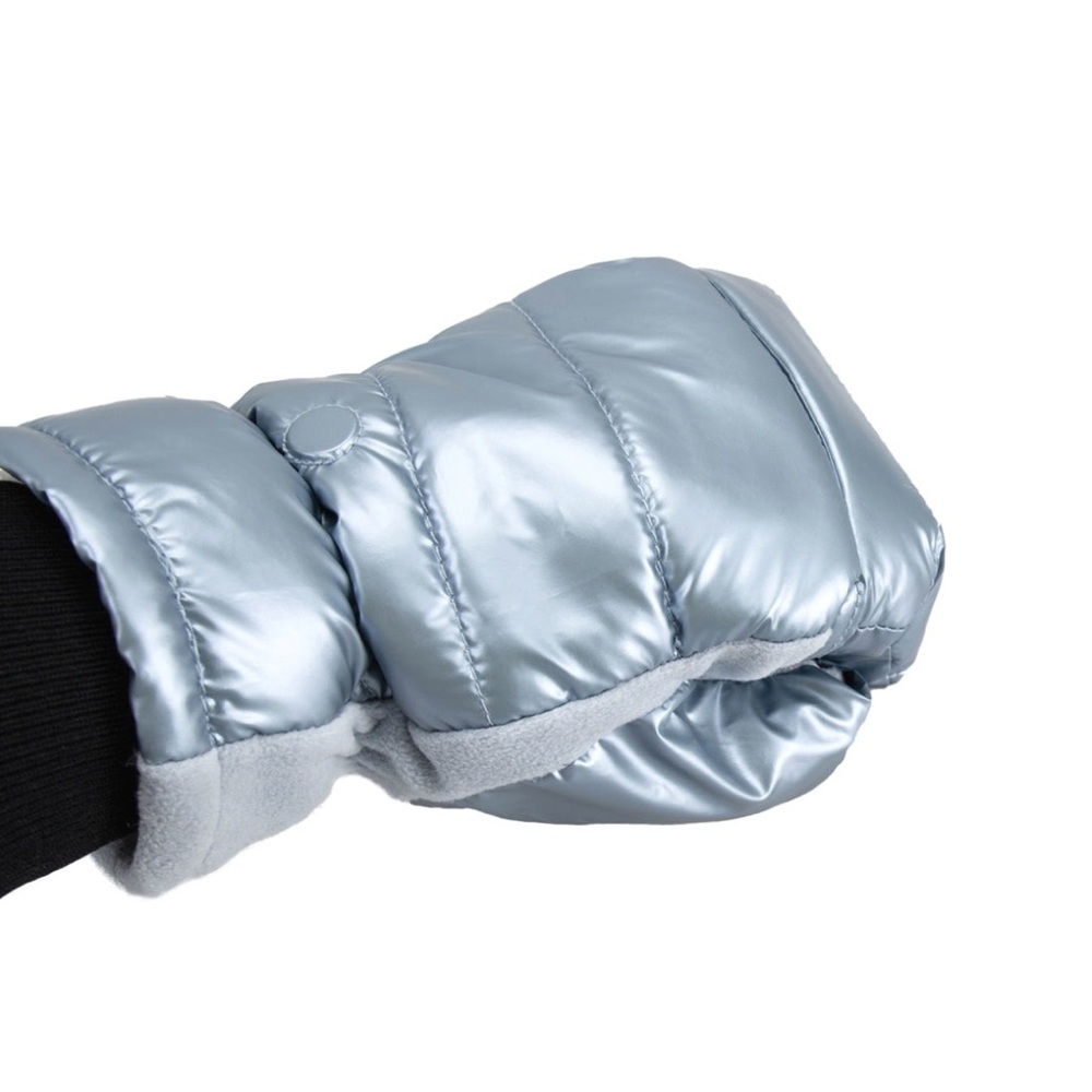 ❄️ NWT Isotoner Metallic Flip-Top Mittens | Blue | S/M & L/XL - Picture 4 of 8